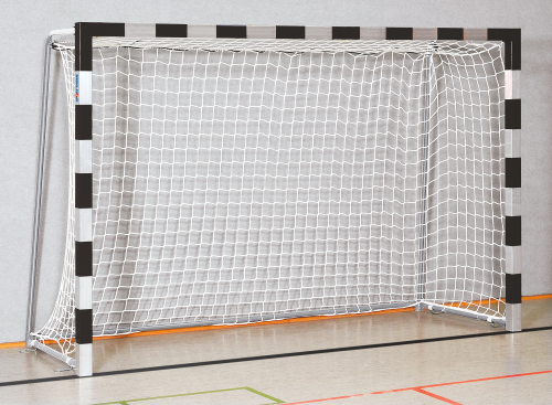 Sport-Thieme stands in ground sockets, with folding net brackets, 3x2 m Handball Goal