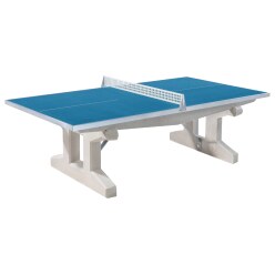Sport-Thieme "Premium" Table Tennis Table Blue, Long legs, to be concreted in