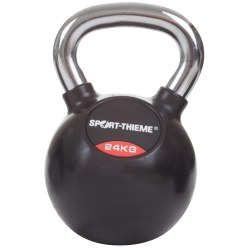 Sport-Thieme Rubber-Coated, Smooth Chrome-Handled Kettlebell