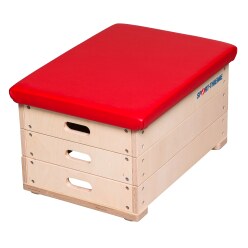 Sport-Thieme "Multiplex", 3-Part Vaulting Box With leather cover