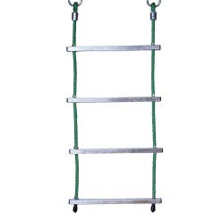 Huck Seiltechnik "Hercules Rope with Aluminum Rungs" Rope Ladder Green