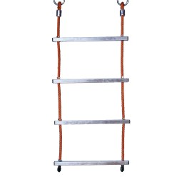Huck Seiltechnik "Hercules Rope with Aluminum Rungs" Rope Ladder Green