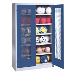 Ball Cabinet, HxWxD 195x120x50 cm, with Perforated Metal Double Doors (type 3)
