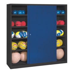  C+P HxWxD 195x190x60 cm, with Sheet Metal Sliding Doors (type 4) Ball Cabinet