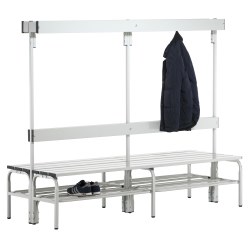  Sypro for Wet Areas with Double-Sided Backrest Changing Room Bench