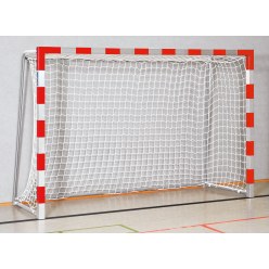 Sport-Thieme 3x2 m, stands in ground sockets, with folding net brackets Indoor Handball Goal Black/silver, Bolted corner joints