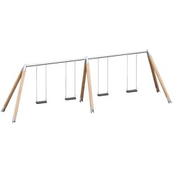  Playparc "Wood/Metal" Quadruple Swing Set