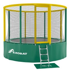 Akrobat "Gallus" Trampoline 430 cm diameter, Green/yellow