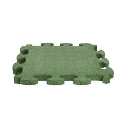 Gum-tech "Puzzle mat 3D" Impact-Attenuating Tile Green, 6 cm