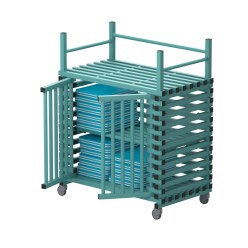 Sport-Thieme for Swimming Pool Equipment by Vendiplas Shelved Trolley Grey, Small, with extra space