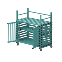 Sport-Thieme for Swimming Pool Equipment by Vendiplas Shelved Trolley Grey, Small, with extra space