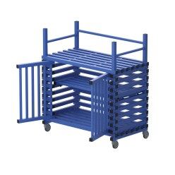 Sport-Thieme for Swimming Pool Equipment by Vendiplas Shelved Trolley Grey, Medium with additional surface