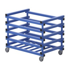 Sport-Thieme by Vendiplas Trolley Blue, For small parts with lid