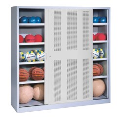  C+P HxWxD 195x190x60 cm, with Perforated Sheet Sliding Doors (type 4) Ball Cabinet