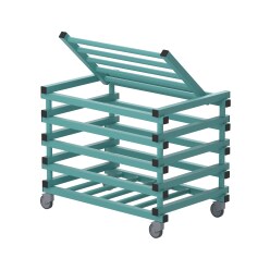 Sport-Thieme by Vendiplas Trolley Blue, For small parts without lid