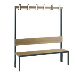  C+P for Damp Areas with Backrest Changing Room Bench