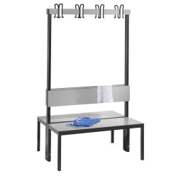  C+P for Damp Areas with Double-Sided Backrest Changing Room Bench