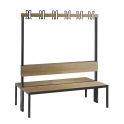  C+P for Damp Areas with Double-Sided Backrest Changing Room Bench