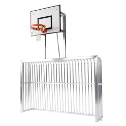 Sport-Thieme Fully Welded Leisure Goal Heavy-Duty Football Goal 3x2 m, with basketball hoop, Square tubing, 80x40 mm