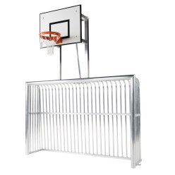 Sport-Thieme Fully Welded Leisure Goal Heavy-Duty Football Goal 3x2 m, with basketball hoop, Square tubing, 80x40 mm