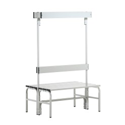  Sypro for Damp Areas with Double-Sided Backrest Changing Room Bench